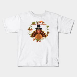 thanksgiving trump turkey funny donald trump Kids T-Shirt